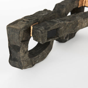 Mercana Elliot Decorative Wooden Eyeglasses Sculpture - Rustic Accent for Modern and Eclectic Spaces 57958