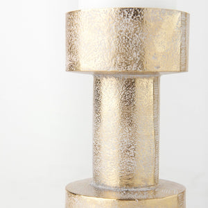 Mercana Bolton Elegant Metal Candle Holders with Brushed Finish for Modern Home Décor & Ambient Lighting Gold Metal | Set of 2 69162