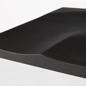 Mercana Kiran C-Shape Stool: Stylish Mango Wood Seat with Matte Iron Base for Modern Home and Bar Spaces Black Wood | Black Metal | Bar 69172