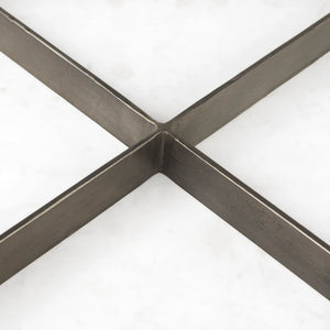 Mercana Faye Versatile Nesting Accent Tables for Modern Living Spaces - Durable Wood and Metal Design Medium Brown Wood | Gray Metal | Set of 2 69178