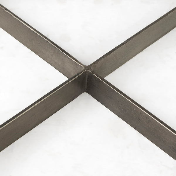 Mercana Faye Versatile Nesting Accent Tables for Modern Living Spaces - Durable Wood and Metal Design Medium Brown Wood | Gray Metal | Set of 2 69178