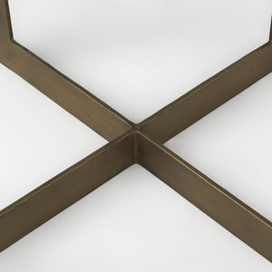 Mercana Faye Versatile Nesting Accent Tables for Modern Living Spaces - Durable Wood and Metal Design Beige Wood | Gold Metal | Set of 2 69179