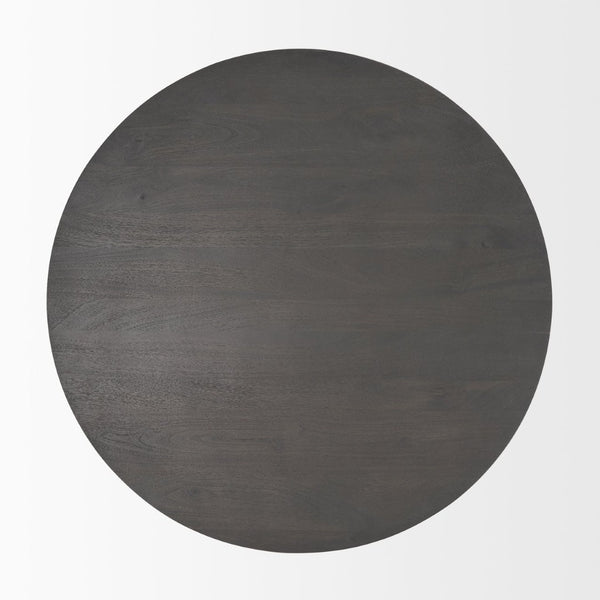 Mercana Maxwell Round Coffee Table - Modern Elegance for Small Spaces with Solid Mango Wood and Metal Base 69202