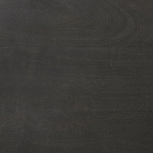 Mercana Maxwell 20" Round Wood Pedestal Side Table – Elegant Accent for Modern Living Spaces and Corners Dark Brown Wood | Black Metal 69204