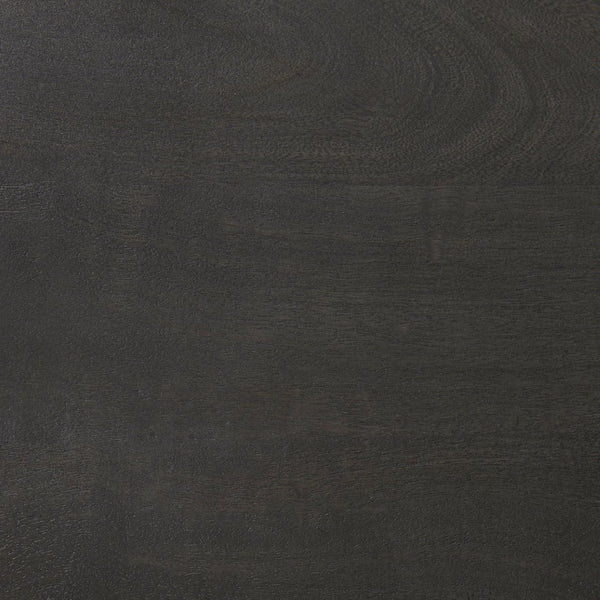 Mercana Maxwell 20" Round Wood Pedestal Side Table – Elegant Accent for Modern Living Spaces and Corners Dark Brown Wood | Black Metal 69204