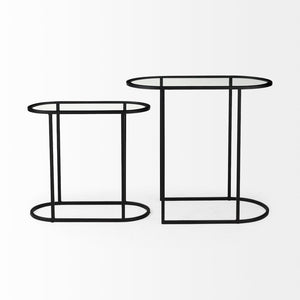 Mercana Celine Elegant Set of Two Nesting Accent Tables for Versatile Living Room or Bedroom Decor Solutions 69492
