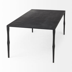 Mercana Timothy Industrial Coffee Table - Rugged Elegance with Solid Iron Construction for Modern Living Spaces 69256