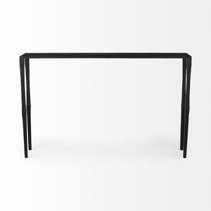 Mercana Timothy Industrial Console Table - Sleek Ebony Finish, Perfect for Narrow Spaces and Modern Interiors 69257