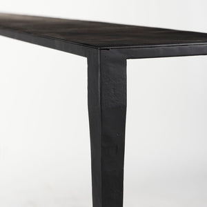 Mercana Timothy Industrial Console Table - Sleek Ebony Finish, Perfect for Narrow Spaces and Modern Interiors 69257
