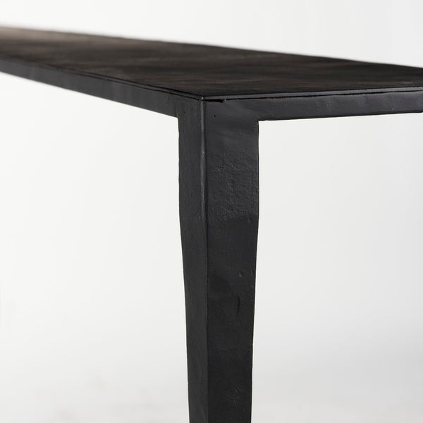 Mercana Timothy Industrial Console Table - Sleek Ebony Finish, Perfect for Narrow Spaces and Modern Interiors 69257