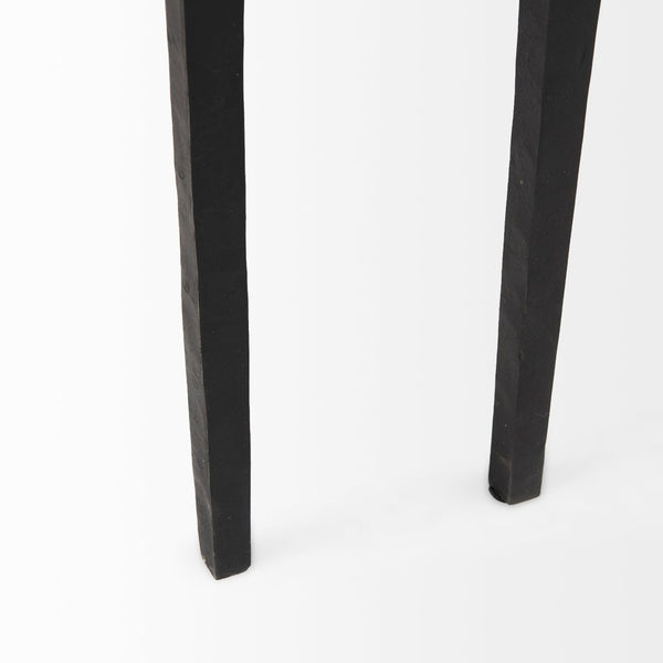 Mercana Timothy Industrial Console Table - Sleek Ebony Finish, Perfect for Narrow Spaces and Modern Interiors 69257