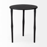 Mercana Timothy 16.0L x 16.0W X 20.0H Ebony Black Iron Side Table 69258