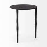 Mercana Timothy 16.0L x 16.0W X 20.0H Ebony Black Iron Side Table 69258