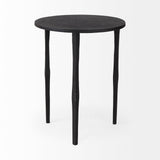 Mercana Timothy 16.0L x 16.0W X 20.0H Ebony Black Iron Side Table 69258