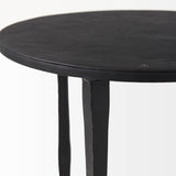 Mercana Timothy 16.0L x 16.0W X 20.0H Ebony Black Iron Side Table 69258