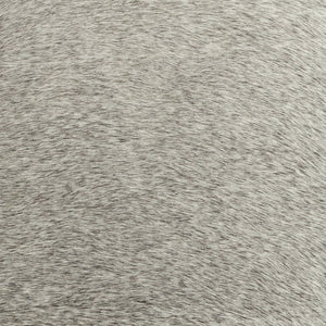 Mercana Zahavi Luxurious Round Ottoman with Unique Cowhide Upholstery and Brass-Finished Metal Base 69057