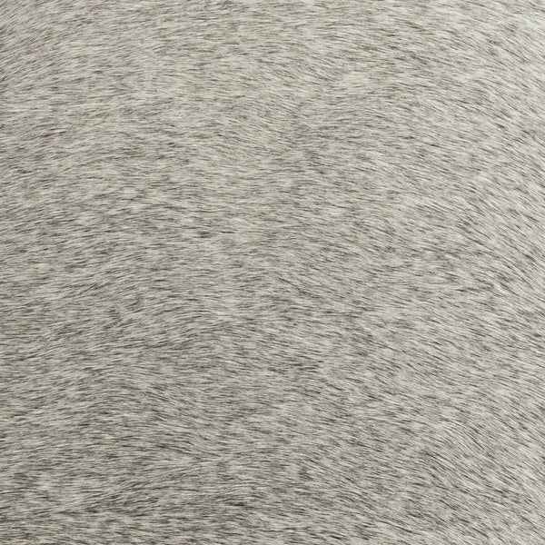 Mercana Zahavi Luxurious Round Ottoman with Unique Cowhide Upholstery and Brass-Finished Metal Base 69057