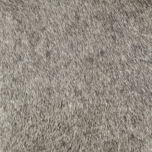 Mercana Zahavi I Handcrafted Cowhide Ottoman - Versatile Cube Accent for Modern, Boho, or Luxe Interiors Gray Hair-On-Hide | Gold Metal | 20W 69056