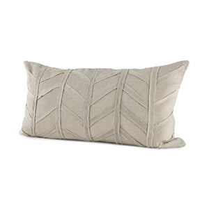 Mercana Ivivva Textured Decorative Pillow Cover for Modern Living Spaces - Versatile Neutral Accent Piece Beige Fabric | 14x26 69428