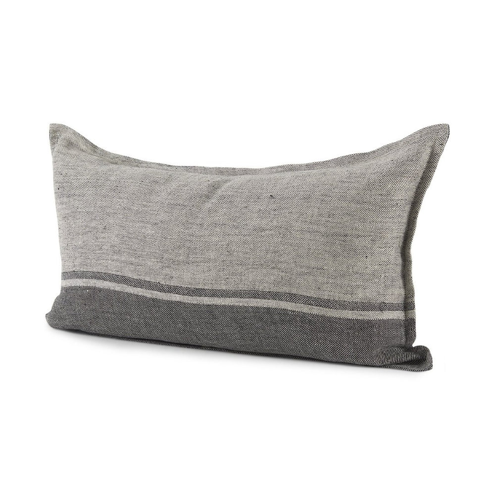 Mercana Zadie Color Blocked Decorative Pillow Cover in Soothing Gray Tones for Modern Home Interiors 69442