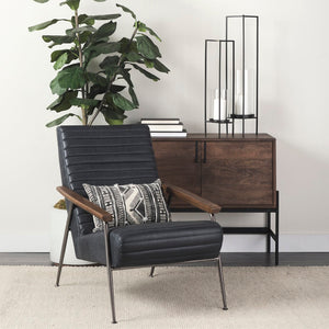 Mercana Abigail I Elegant Gunmetal Candle Holder - Sculptural Design for Mid-Century Modern Decor 67699