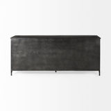 Mercana Poppy I 79x16 Black Metal With  Glass Door Sideboard 50524