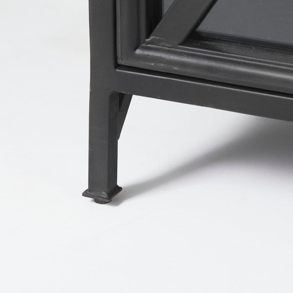 Mercana Poppy I 79-Inch Industrial-Modern Sideboard with Glass Doors for Stylish Storage and Display 50524