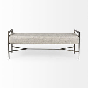 Mercana Charlotte 55-Inch Versatile Bench with Soft Fabric Cushion and Sturdy Metal Frame for Stylish Spaces 69367
