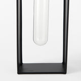 Mercana Boyer 5.1L x 3.0W x 12.0H Black Metal W/Glass Set of Two Test Tube Decorative Objects  69558