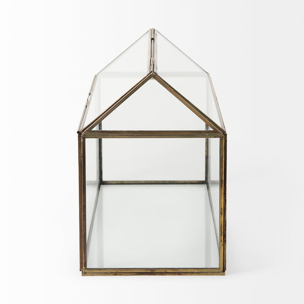 Mercana Hutt Vintage-Inspired House-Shaped Terrarium Box for Succulents and Keepsakes – Chic Home Accent 68827