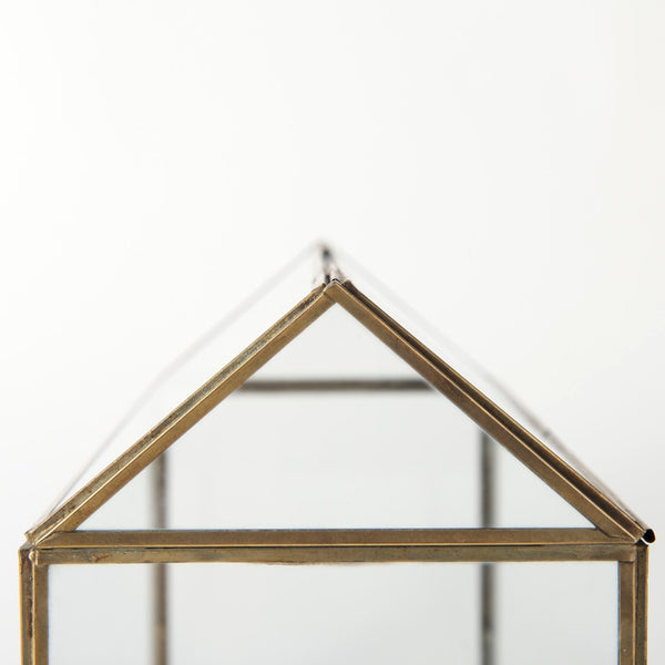 Mercana Hutt Vintage-Inspired House-Shaped Terrarium Box for Succulents and Keepsakes – Chic Home Accent 68827