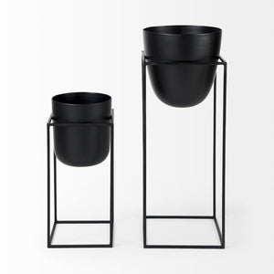 Mercana Bumble Staggered Plant Stands Set of 2 - Modern Geometric Design for Stylish Indoor Greenery Display 68828