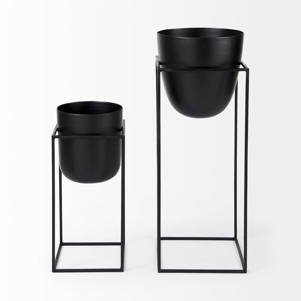 Mercana Bumble Staggered Plant Stands Set of 2 - Modern Geometric Design for Stylish Indoor Greenery Display 68828