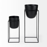 Mercana Bumble (Set of 2) 12L x 12W x 32H Black Plant Stands 68828