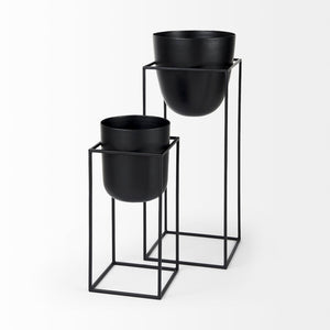 Mercana Bumble Staggered Plant Stands Set of 2 - Modern Geometric Design for Stylish Indoor Greenery Display 68828