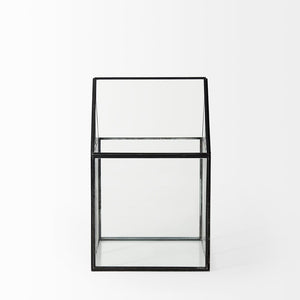 Mercana Sikes Compact Glass Terrarium with Rustic Metal Frame - Ideal Mini Greenhouse for Small Spaces Gold Metal | Glass | 13H 68839