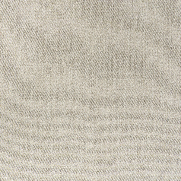 Mercana Clara Armless Dining Chair with Woven Cane Back and Cushioned Seat for Coastal and Boho Spaces Cream Fabric | Brown Wood 69351