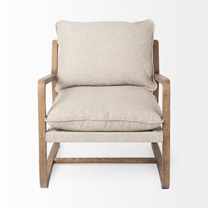 Mercana Brayden Mid-Century Accent Chair with Curved Beech Wood Frame for Cozy Living Room or Reading Nook 69355