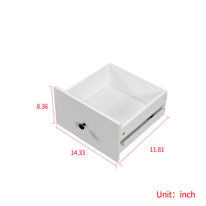 English Elm Elegant White Storage Cabinet – Modern Design With Glass Doors & Ample Space For Any Room Decor W331P298186