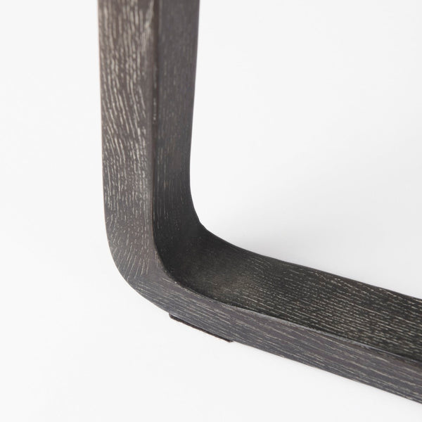 Mercana Brayden Sling-Style Accent Chair with Plush Upholstery and Curved Beech Wood Frame for Cozy Spaces Cream Fabric | Dark Brown Wood 69356