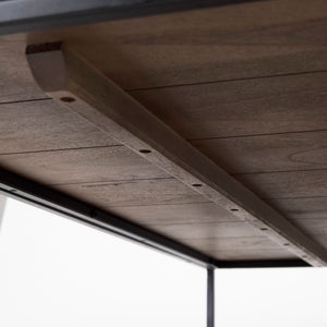 Mercana Trey Modern Industrial Two-Tier Coffee Table with Solid Mango Wood and Sturdy Iron Frame Design 68218