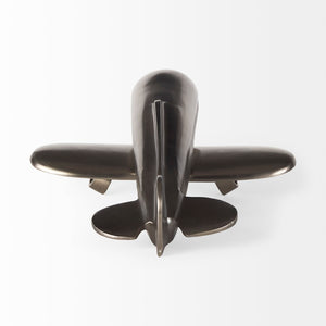 Mercana Maverick II Sleek Metal Fighter Plane Sculpture for Modern Decor, Perfect Accent for Any Space 68955
