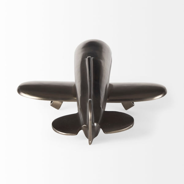 Mercana Maverick II Sleek Metal Fighter Plane Sculpture for Modern Decor, Perfect Accent for Any Space 68955