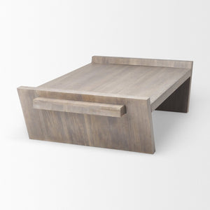 Mercana Elaine Modern Solid Wood Cantilever Coffee Table with Spacious Surface for Chic Living Spaces 68746