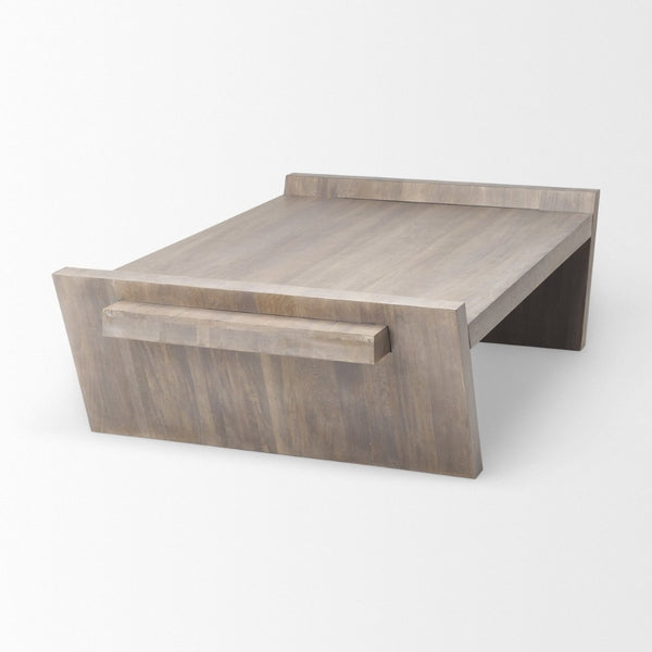 Mercana Elaine Modern Solid Wood Cantilever Coffee Table with Spacious Surface for Chic Living Spaces 68746