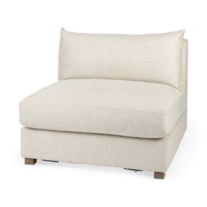 Mercana Valence Armless Sectional Piece – Modular Comfort & Timeless Style for Any Living Space Design Cream Fabric | Armless Chair 69111