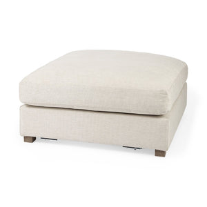 Mercana Valence Armless Sectional Piece – Modular Comfort & Timeless Style for Any Living Space Design Cream Fabric | Full-Size Ottoman 69113