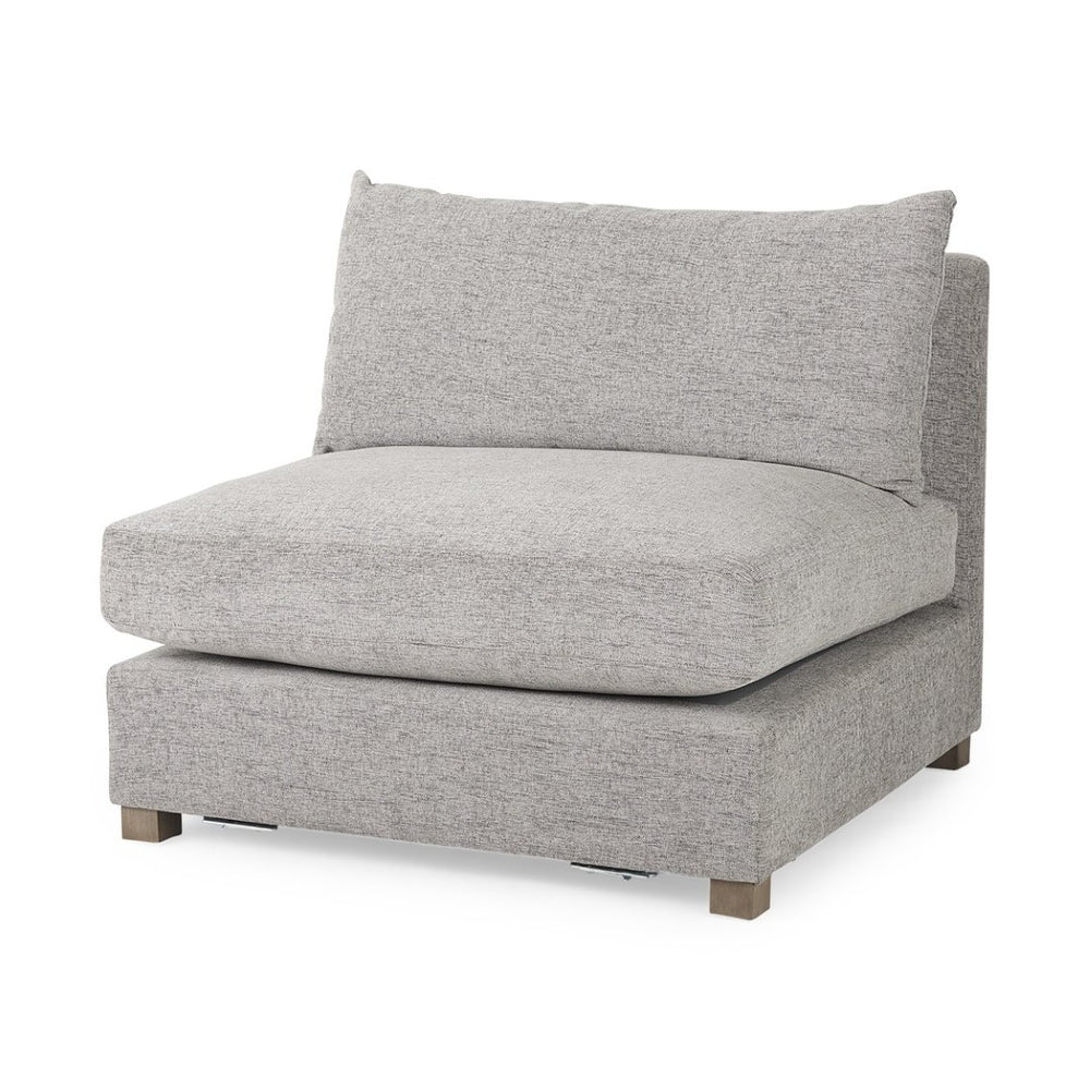 Mercana Valence Versatile Armless Sectional Module: Modern Comfort with Modular Flexibility for Your Space Mediuma Gray Fabric | Armless Chair 69123