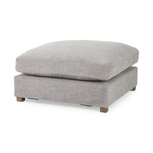 Mercana Valence Versatile Armless Sectional Module: Modern Comfort with Modular Flexibility for Your Space Mediuma Gray Fabric | Full-Size Ottoman 69125