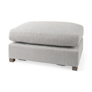 Mercana Valence Corner Sectional Piece: Stylish Modular Comfort for Effortless Living and Custom Layouts Light Gray Fabric | 2/3 Ottoman 69118